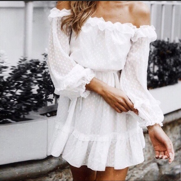 white off the shoulder dress australia